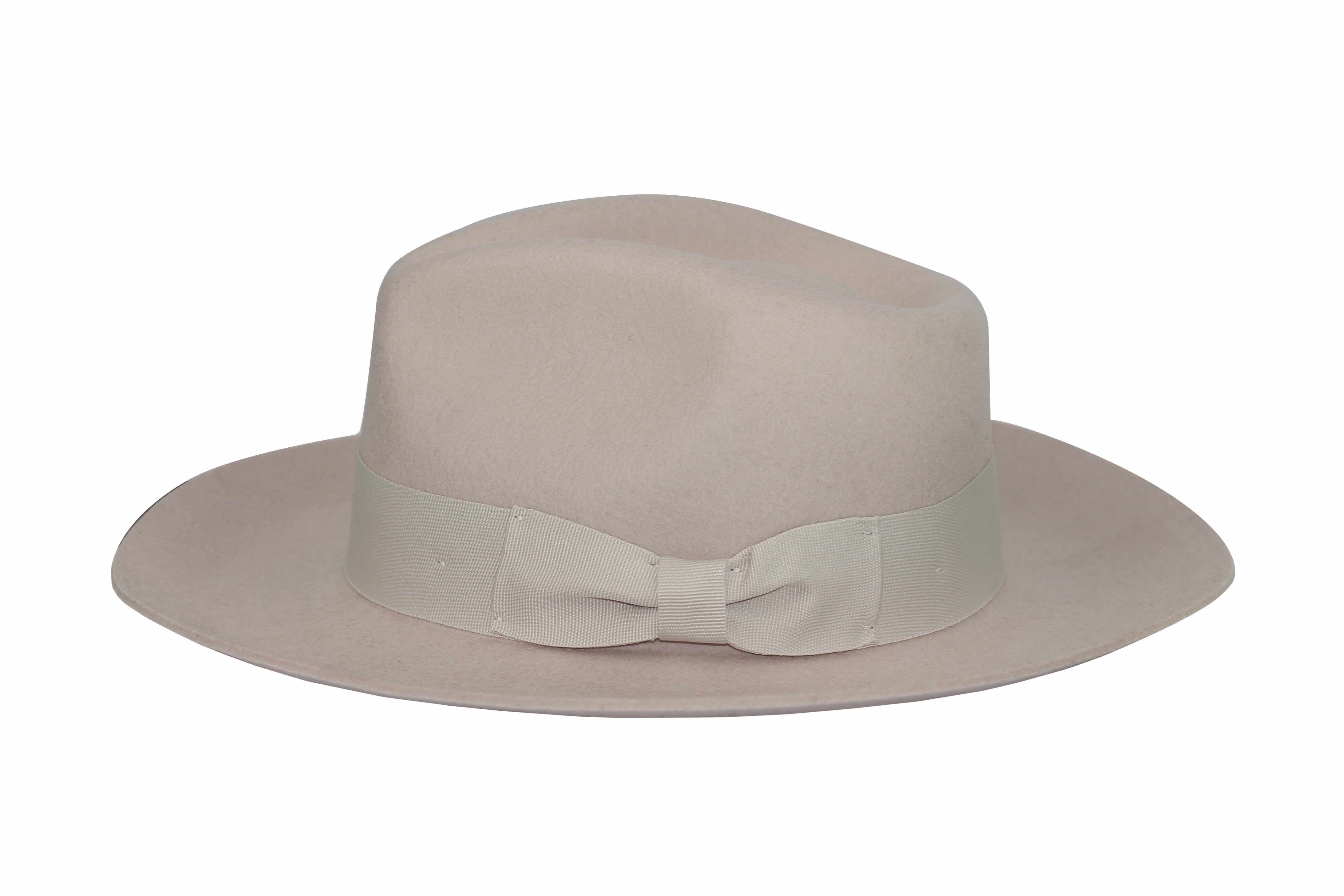 100% Wool Cream Fedora Stiff Hat