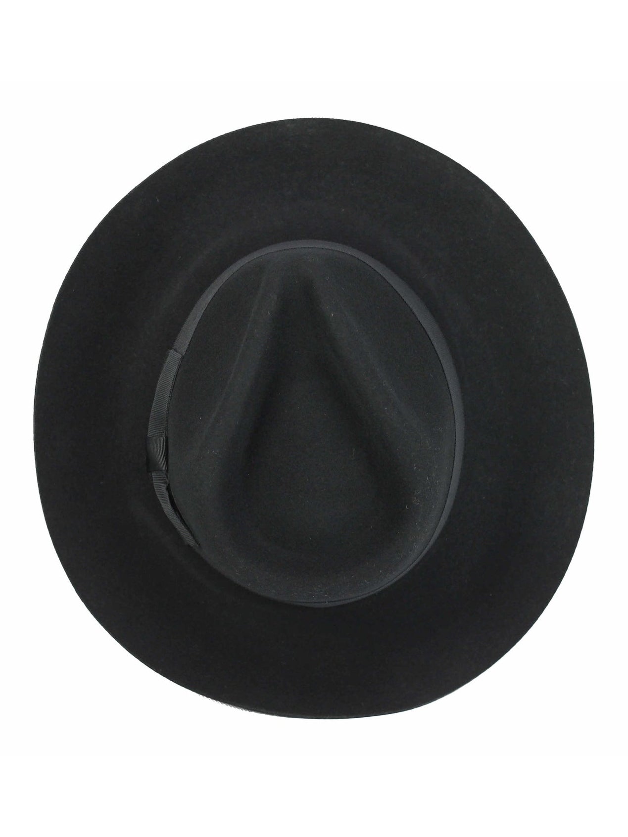 100% Wool Black Fedora Stiff Hat