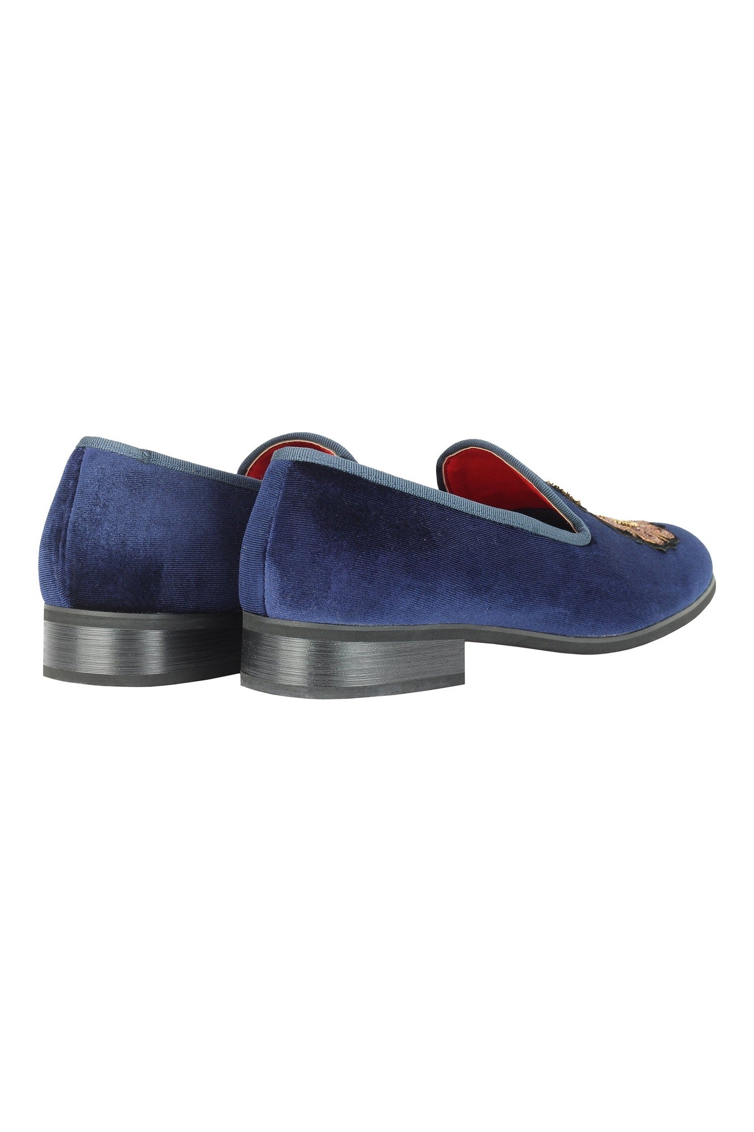 Xposed Men's Velvet Loafers - Crown & Bee Embroidered, Vintage Italian Style Slip-On Dress Shoes For Casual & Formal Wear Xposed Men's Velvet Loafers - Crown & Bee Embroidered, Vintage Italian Style Slip-On Dress Shoes For Casual & Formal Wear