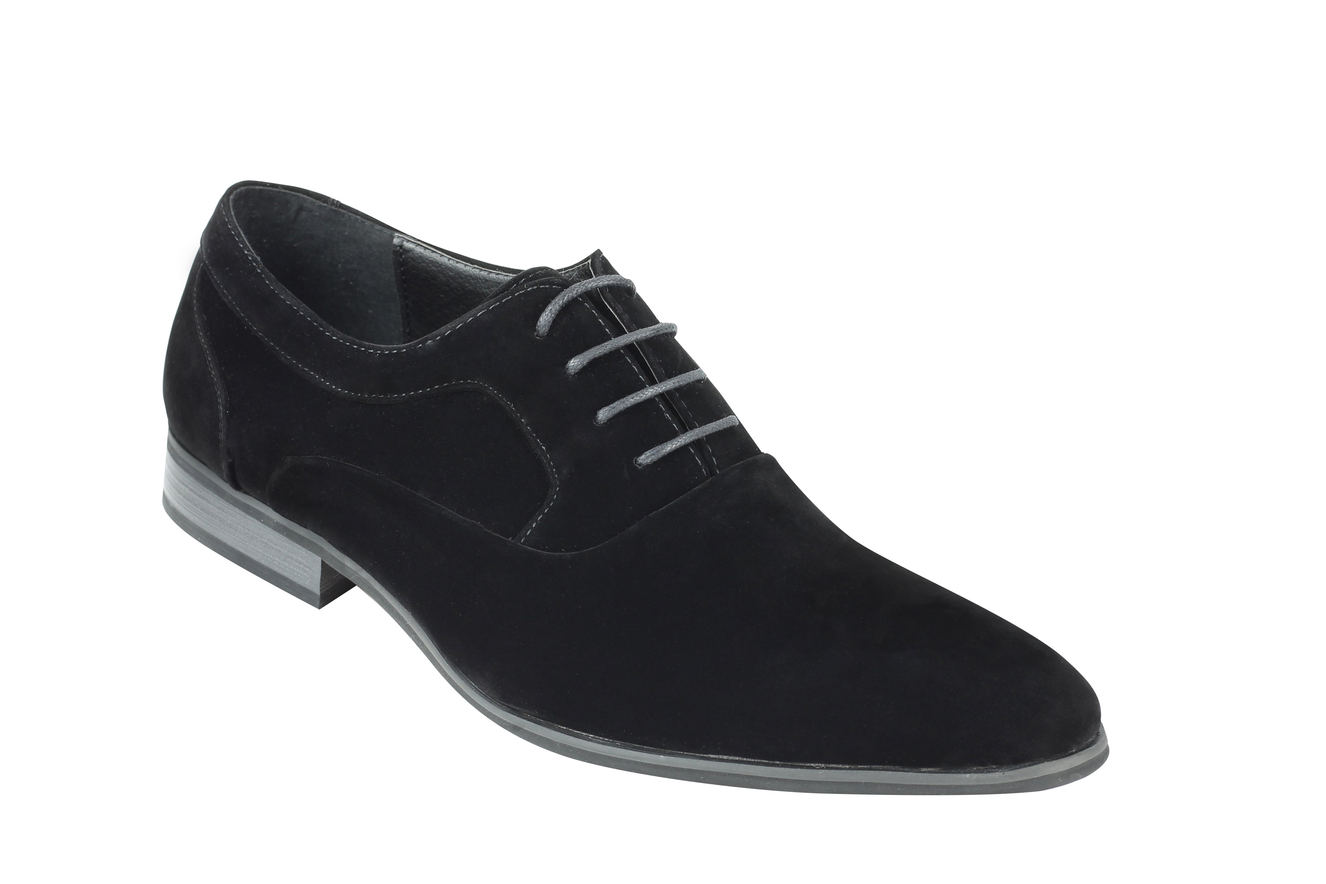 Black Suede Leather Lace Ups Shoes