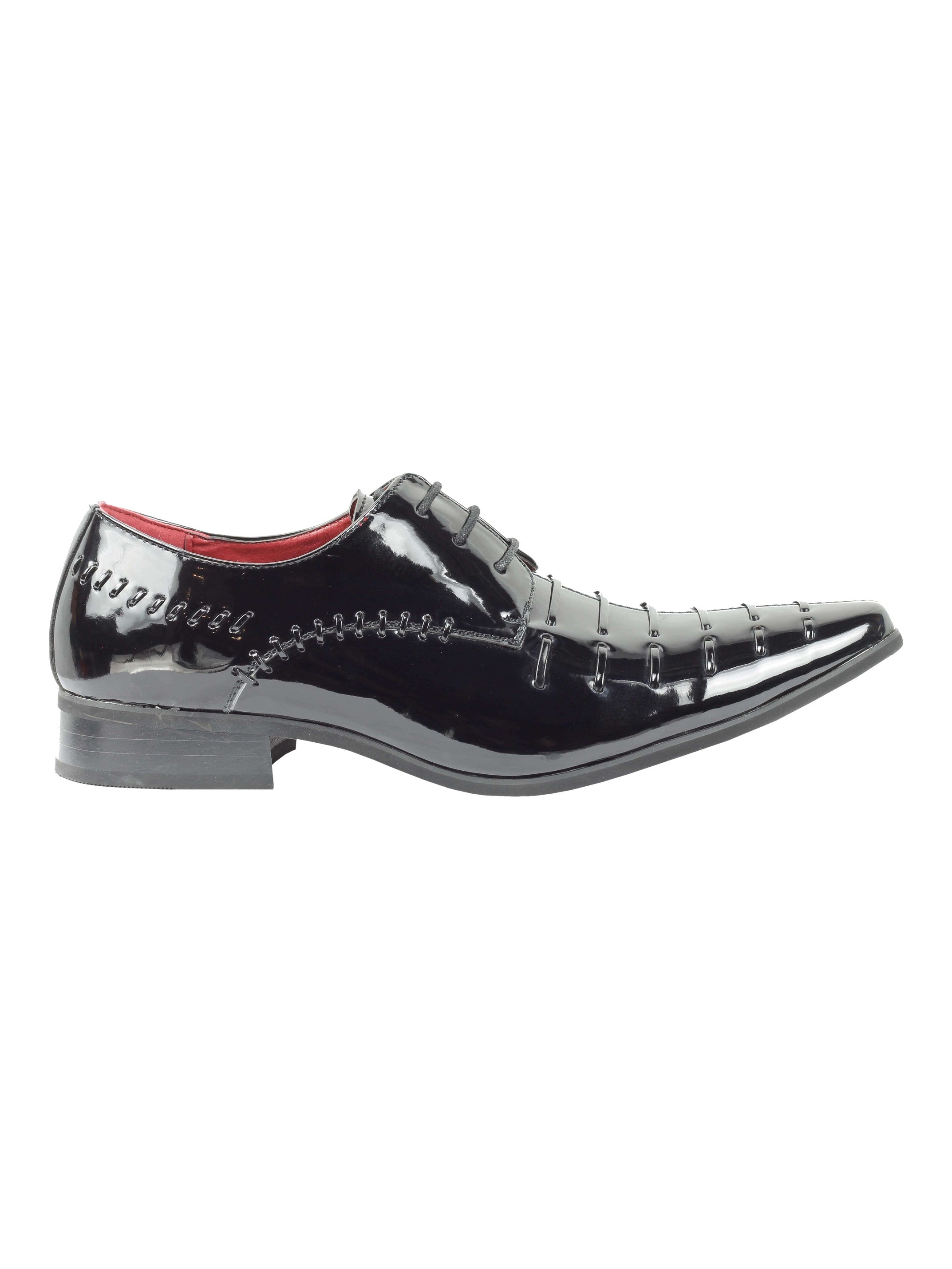 Shiny Patent Faux Leather Lace Up Shoes