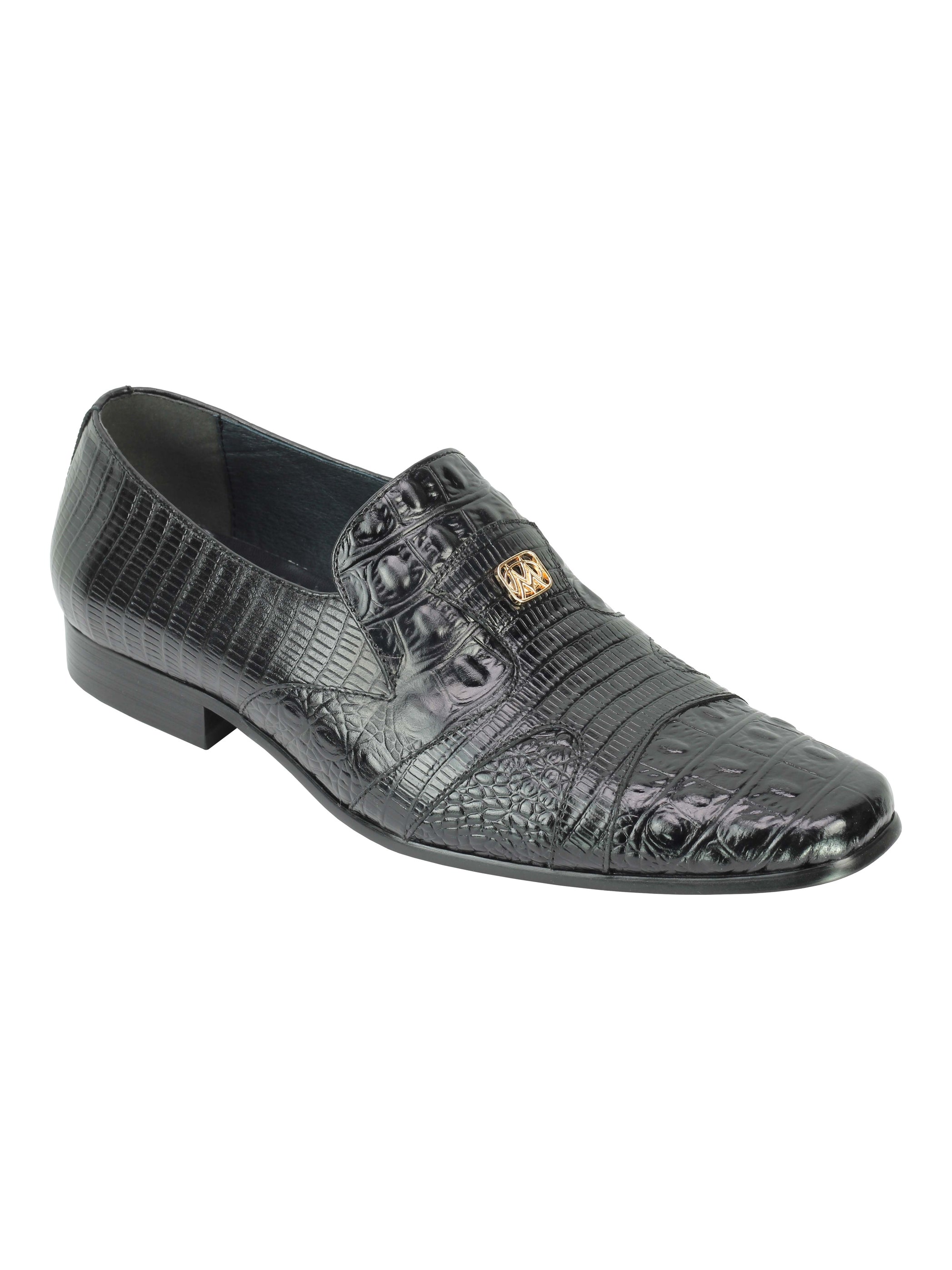 Real Leather Crocodile Print Party Loafers