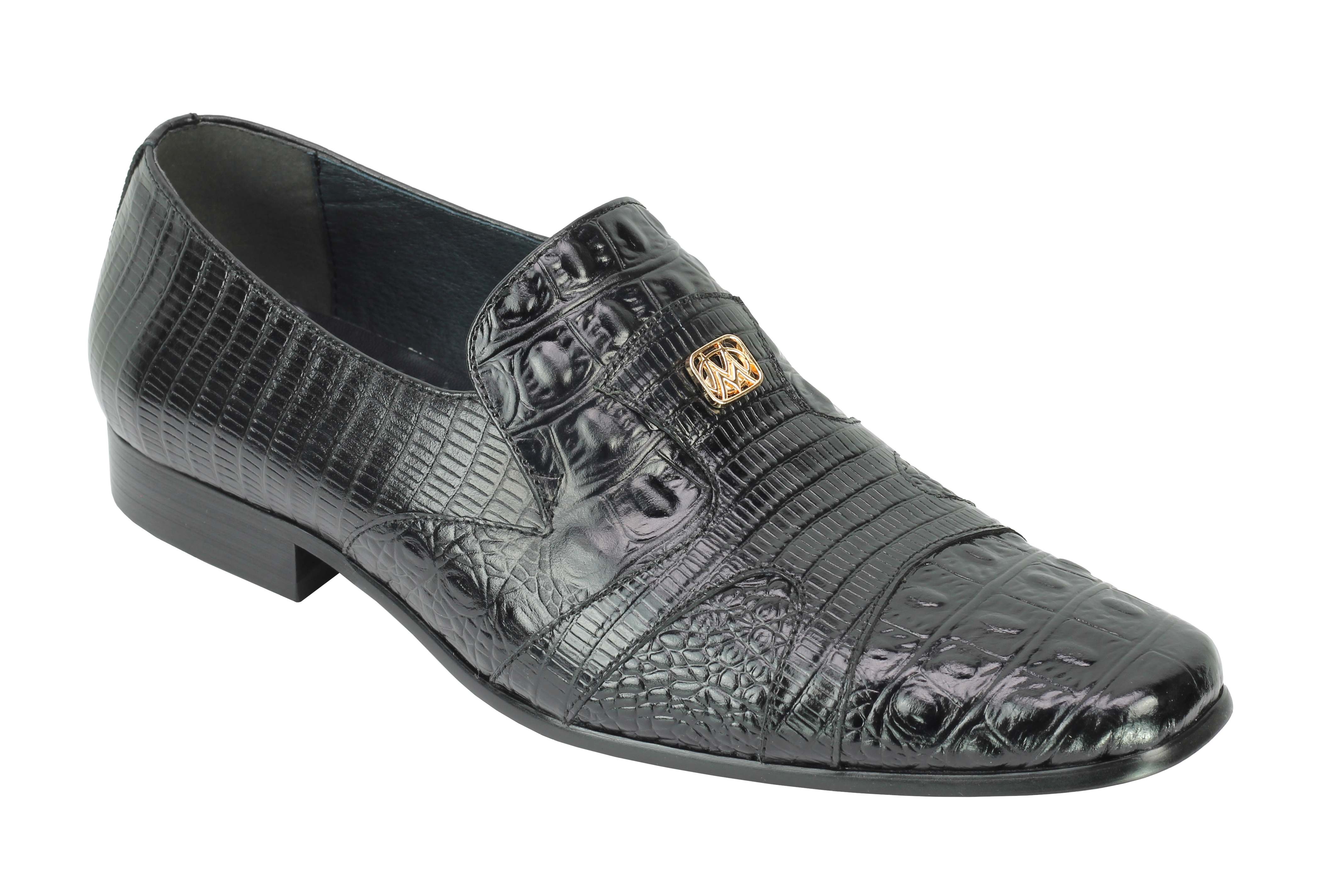 Real Leather Crocodile Print Party Loafers