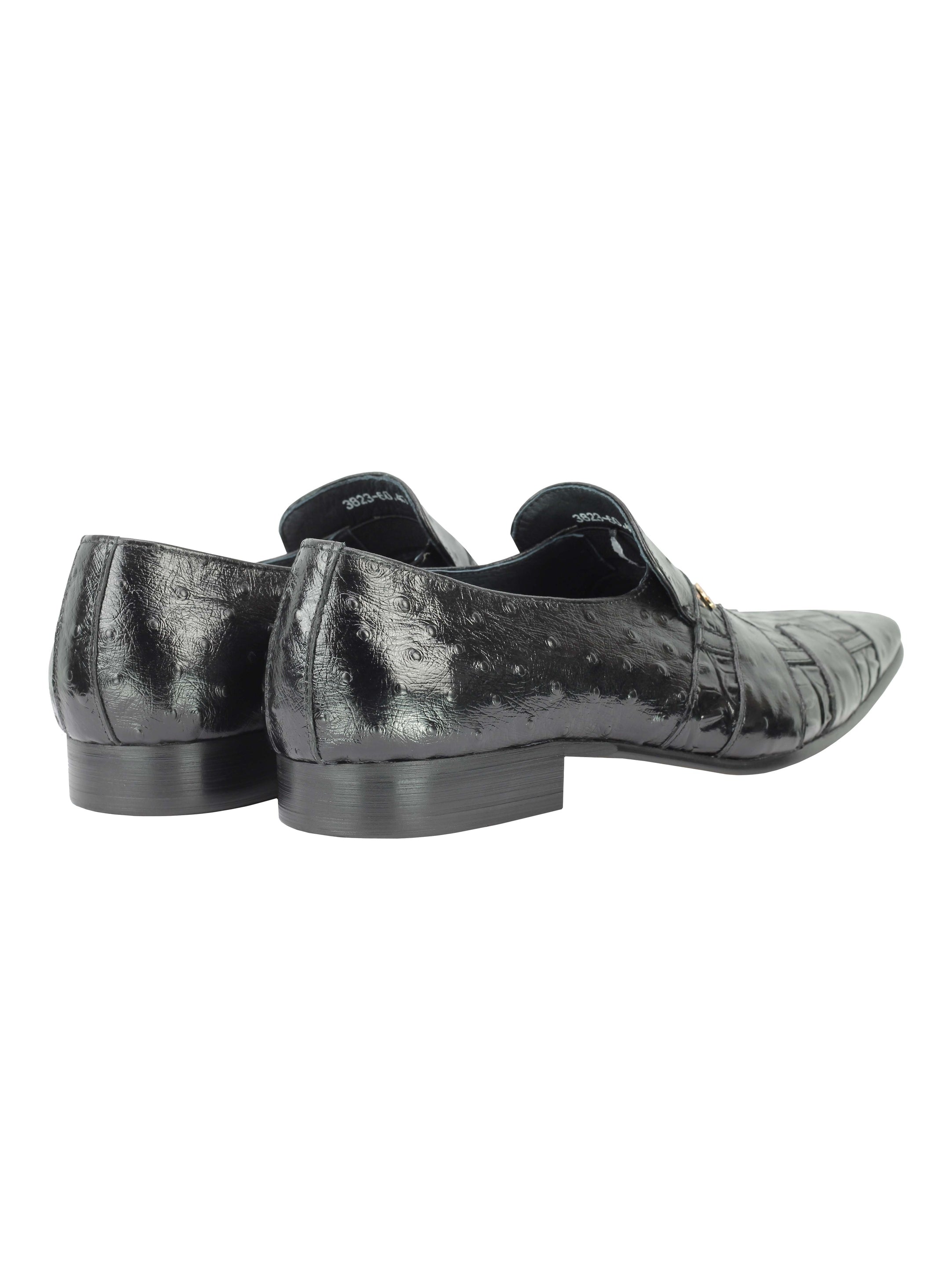 Real Leather 2 Tone Polished Snake Skin Slip On