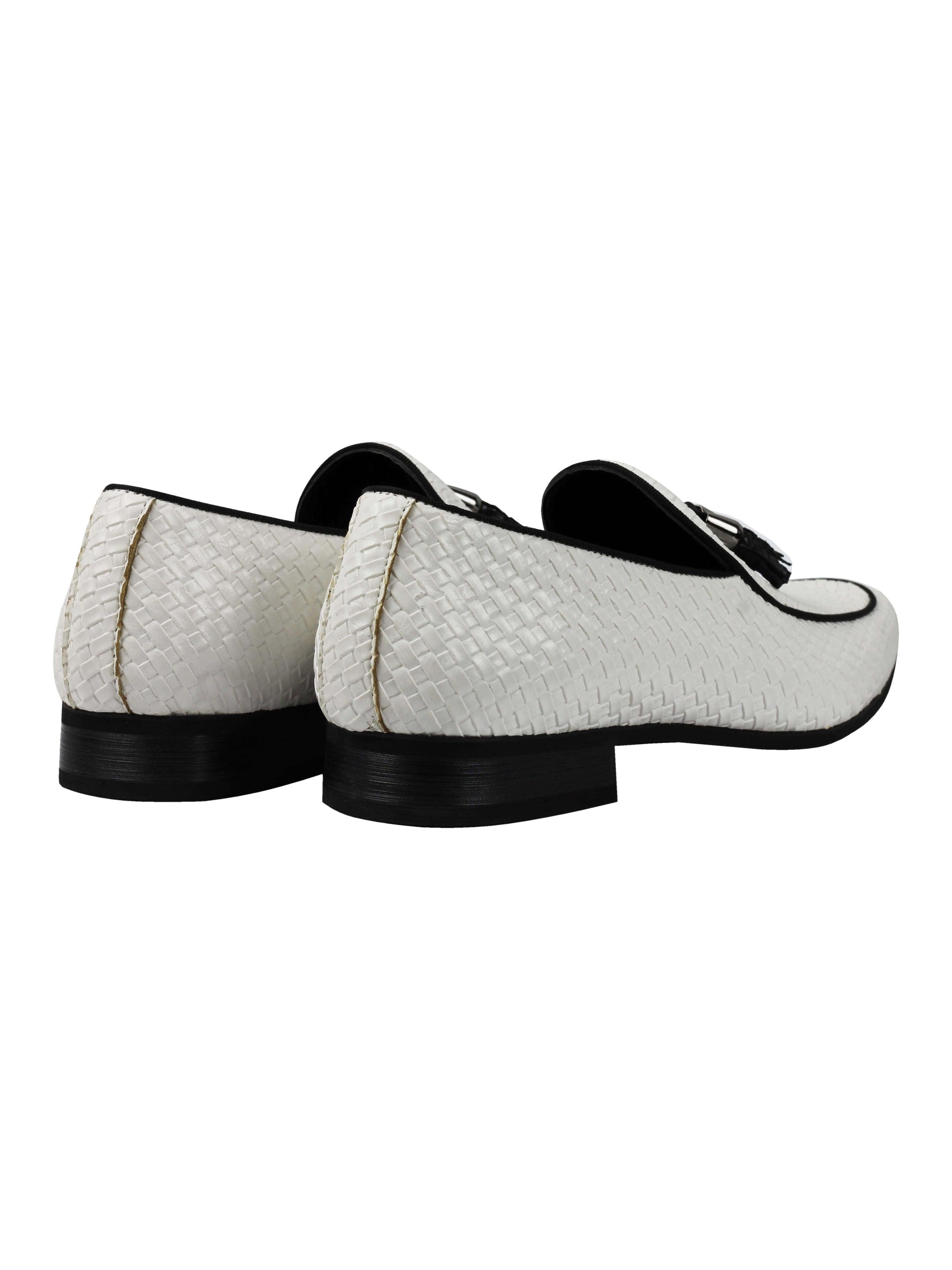 RETRO TASSEL MOCCASIN LOAFERS IN WHITE