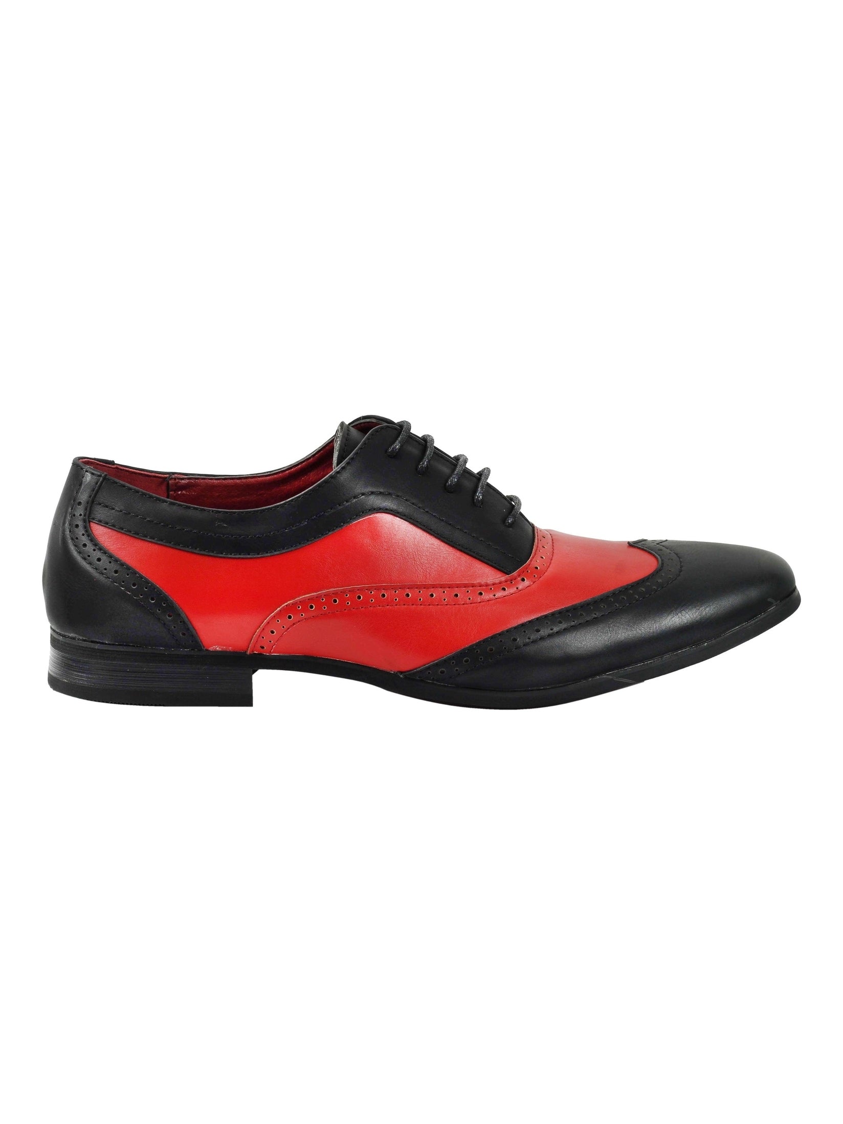 Mens Retro Vintage 1920 S Mod 2 Tone Leather Brogue Lace Up Smart Spat Shoes