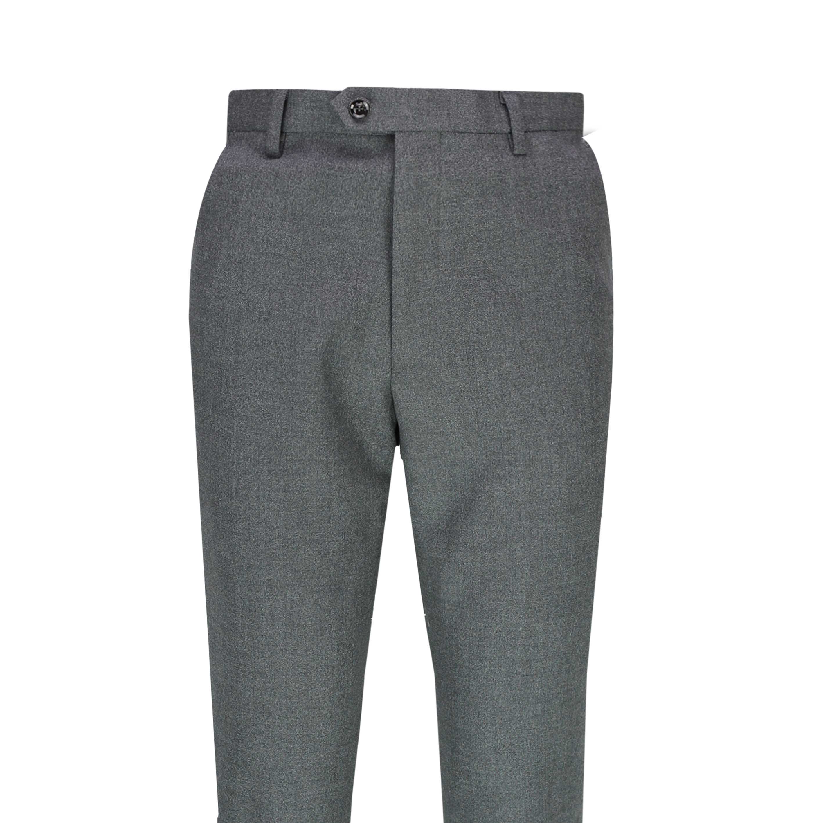 Mens Grey Smart Retro Tailor Fit Trouser