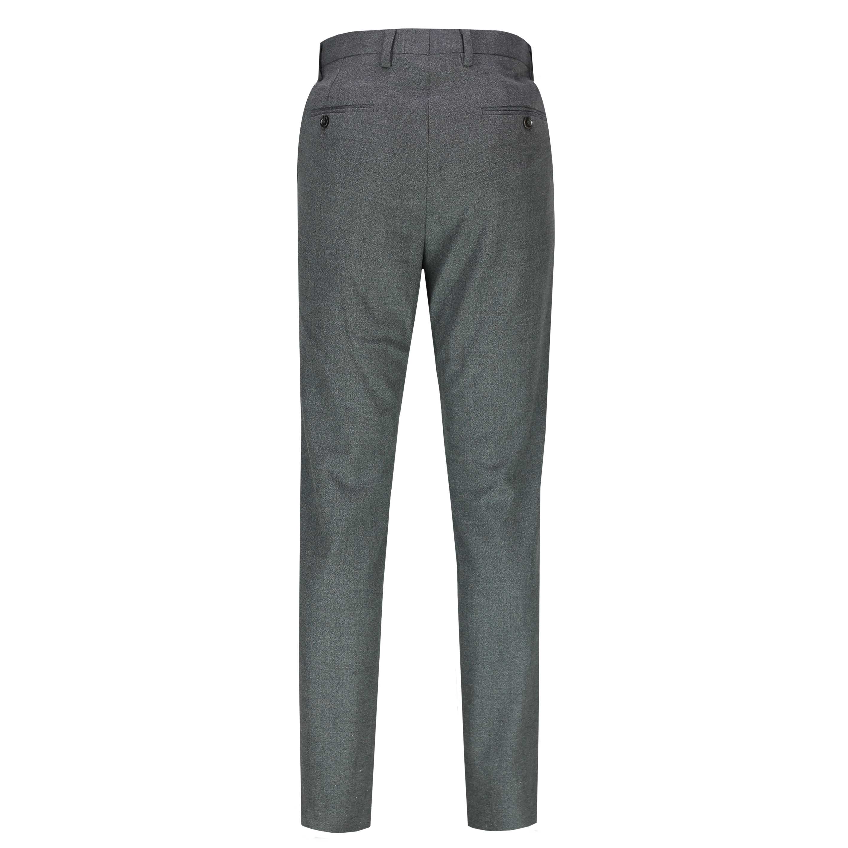 Mens Grey Smart Retro Tailor Fit Trouser