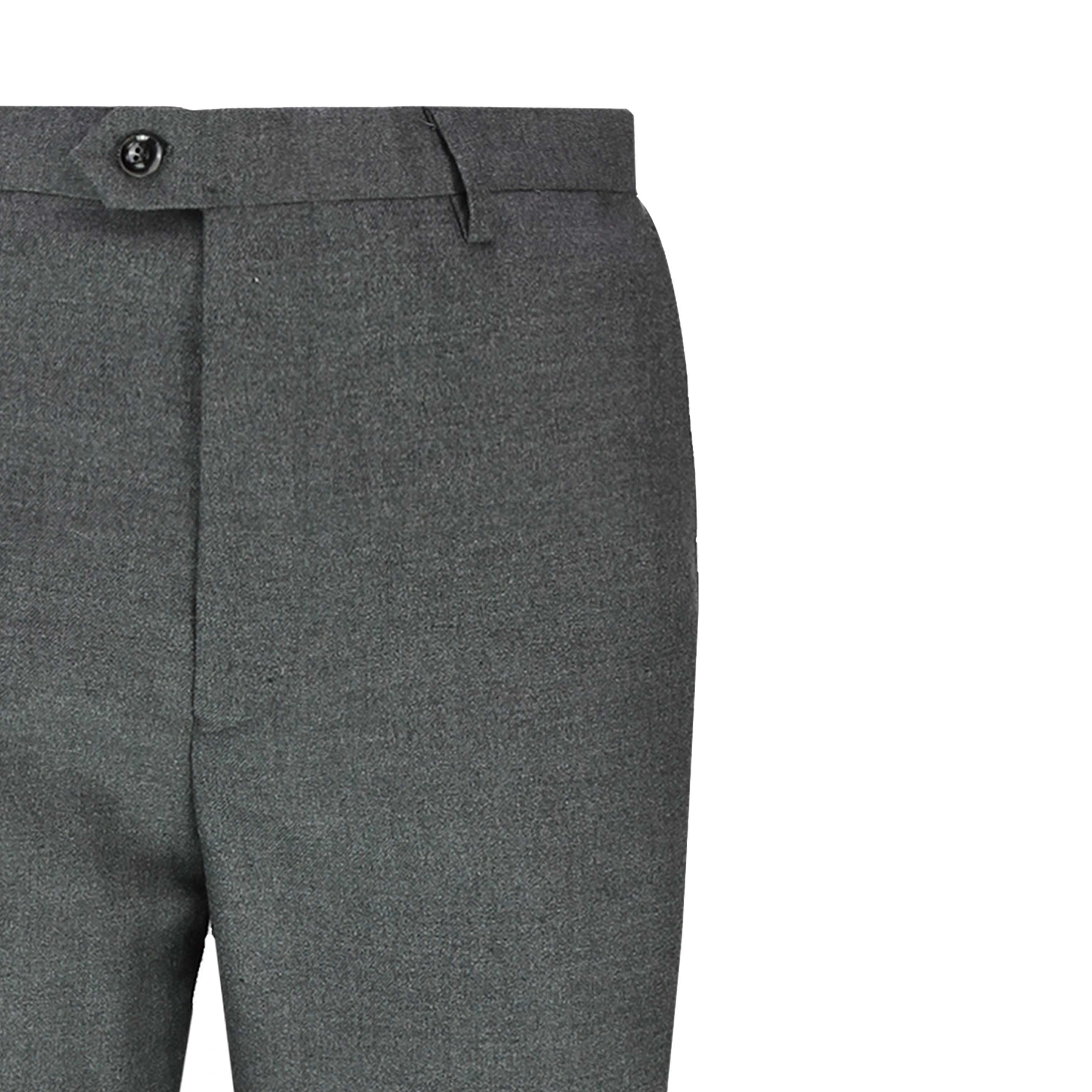 Mens Classic Charcoal Smart Retro Tailor Fit Trouser