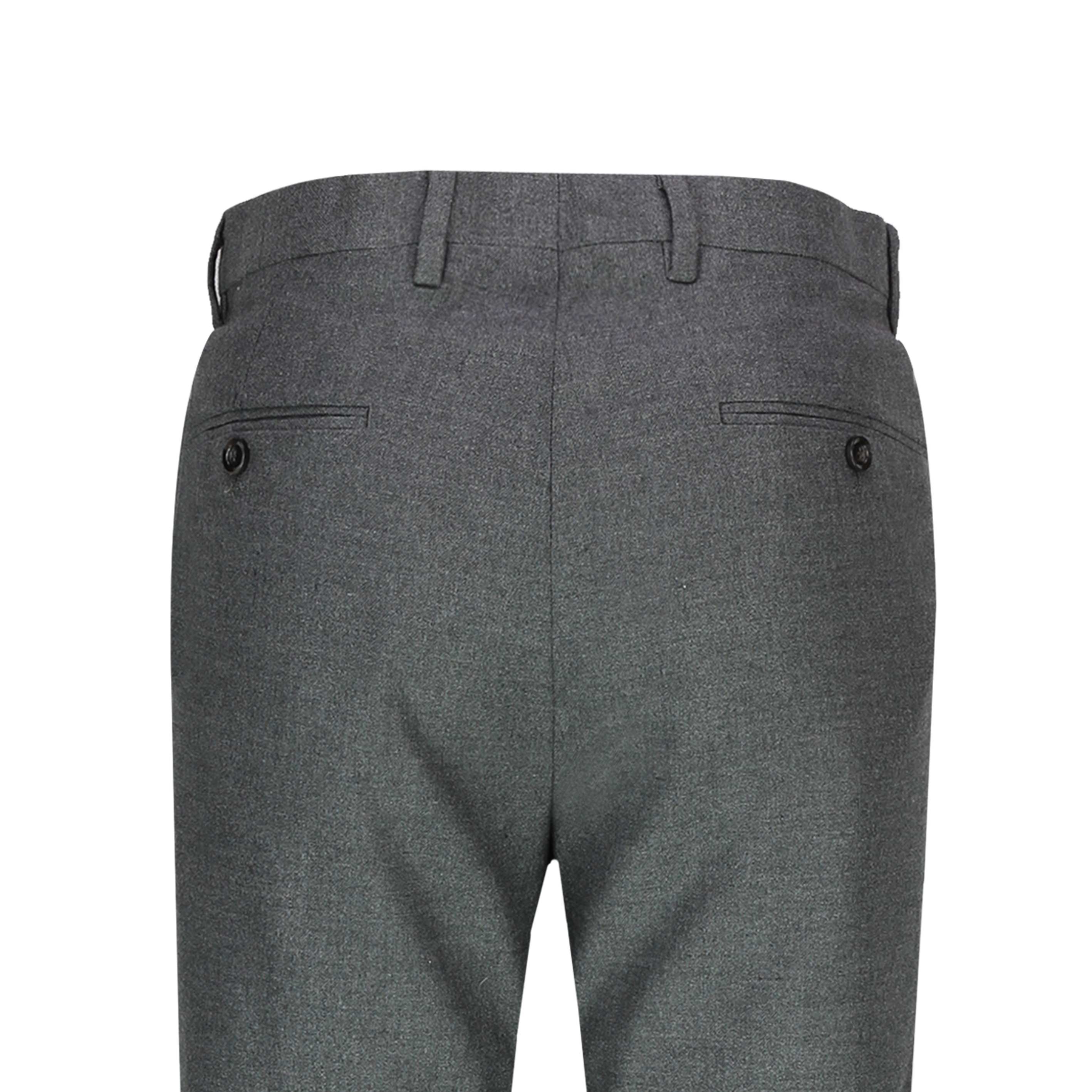 Mens Classic Charcoal Smart Retro Tailor Fit Trouser