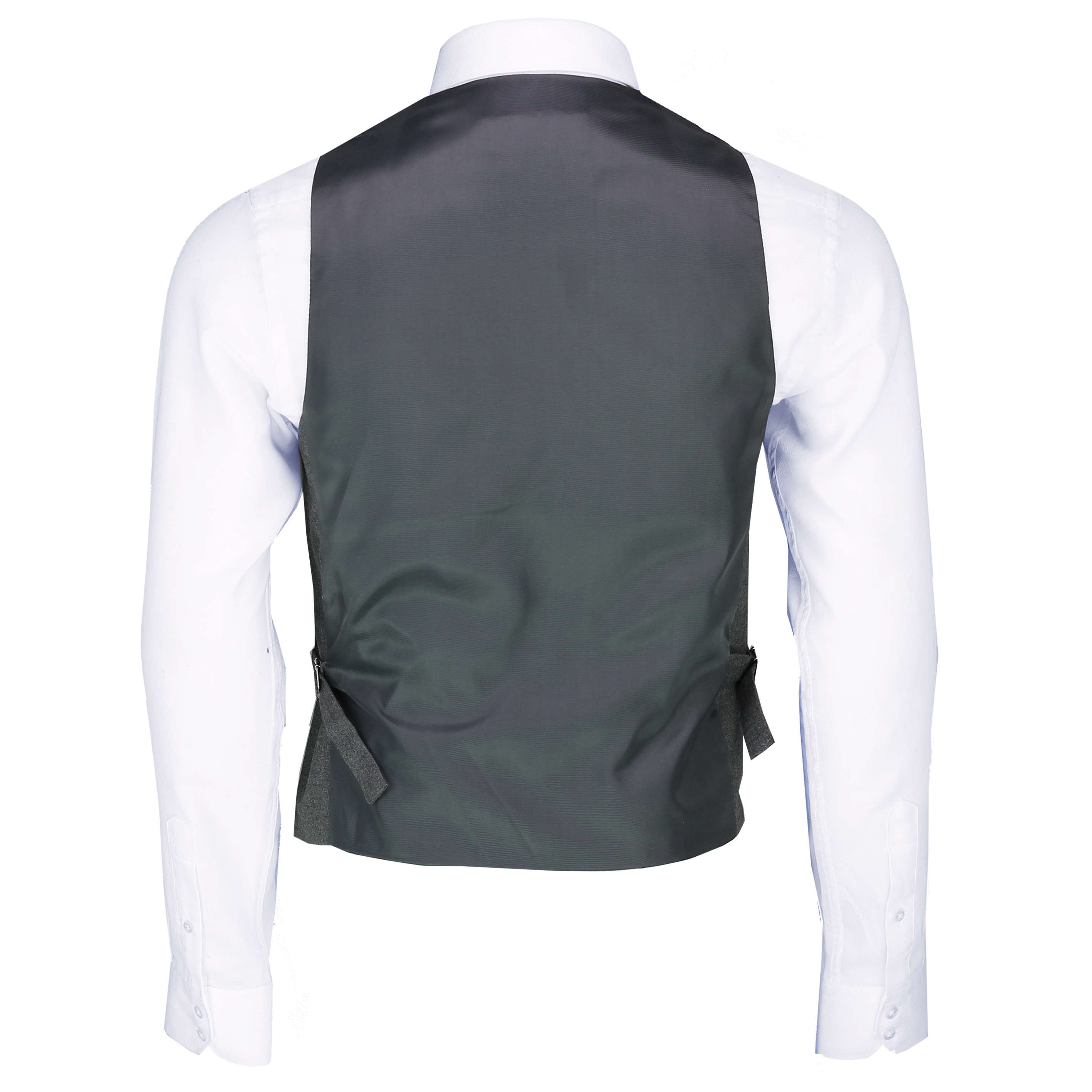 Double Breasted Grey Waist Coat