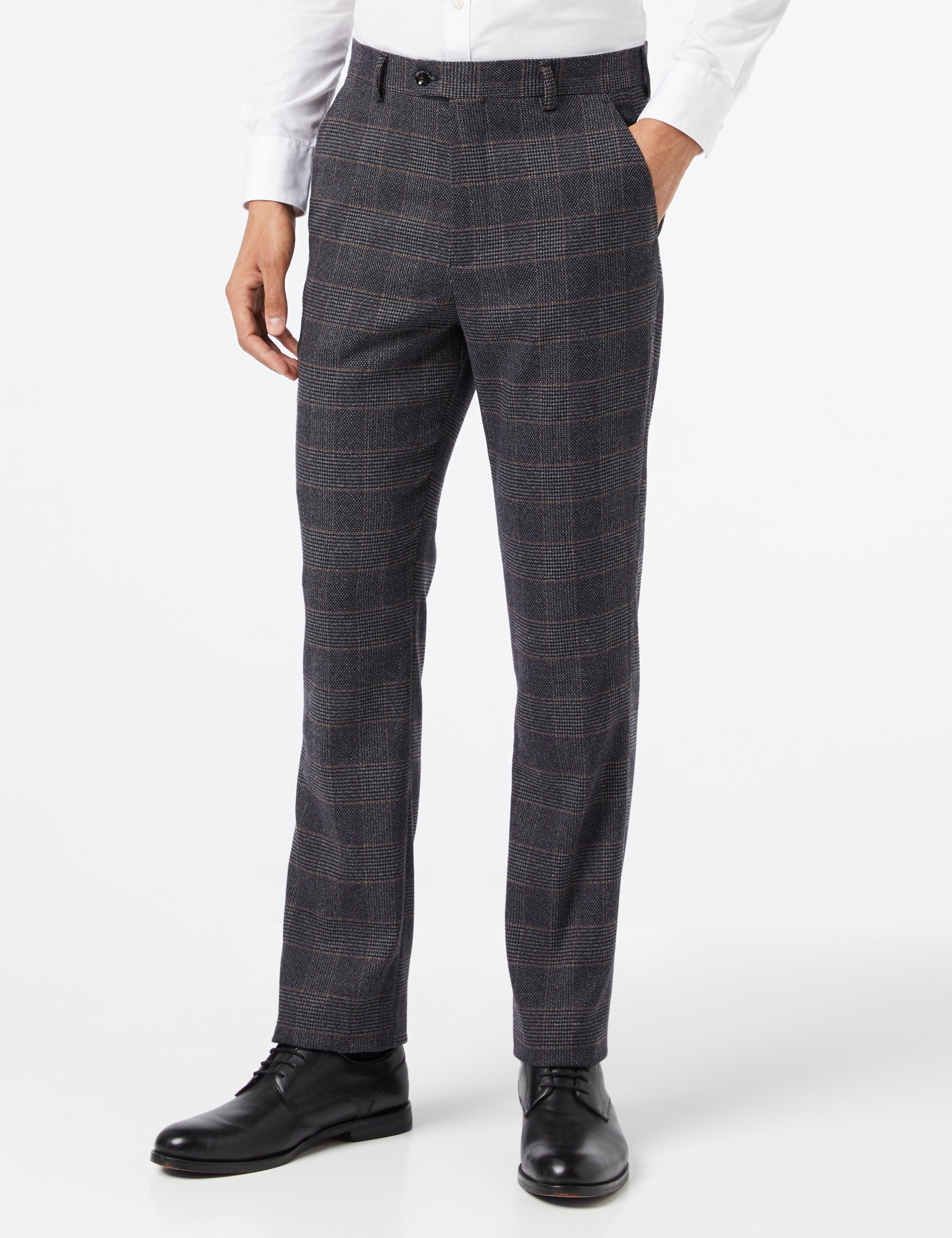 ETHAN - GREY TWEED CHECK SUIT