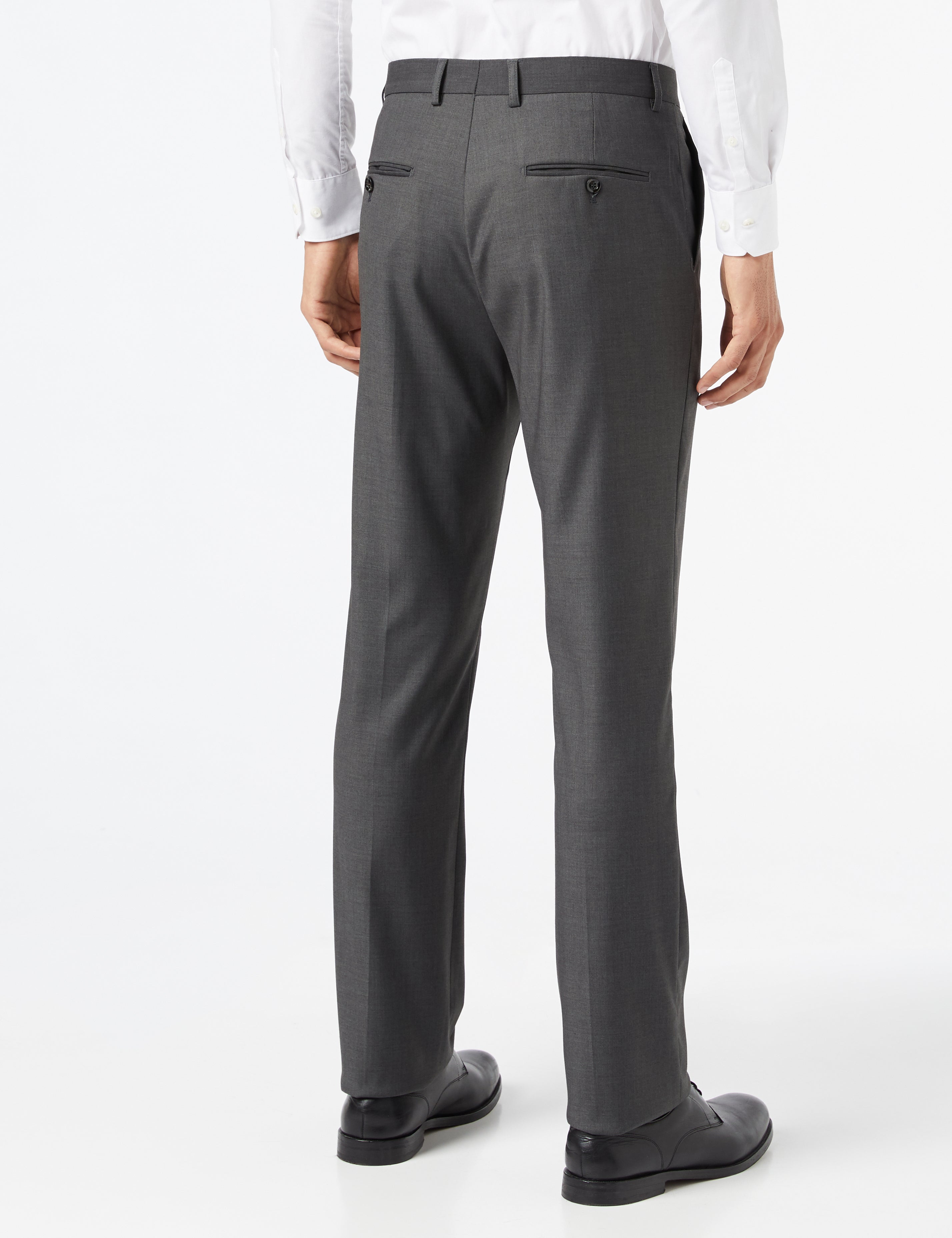 GRAHAM - CHARCOAL PLAIN TROUSERS