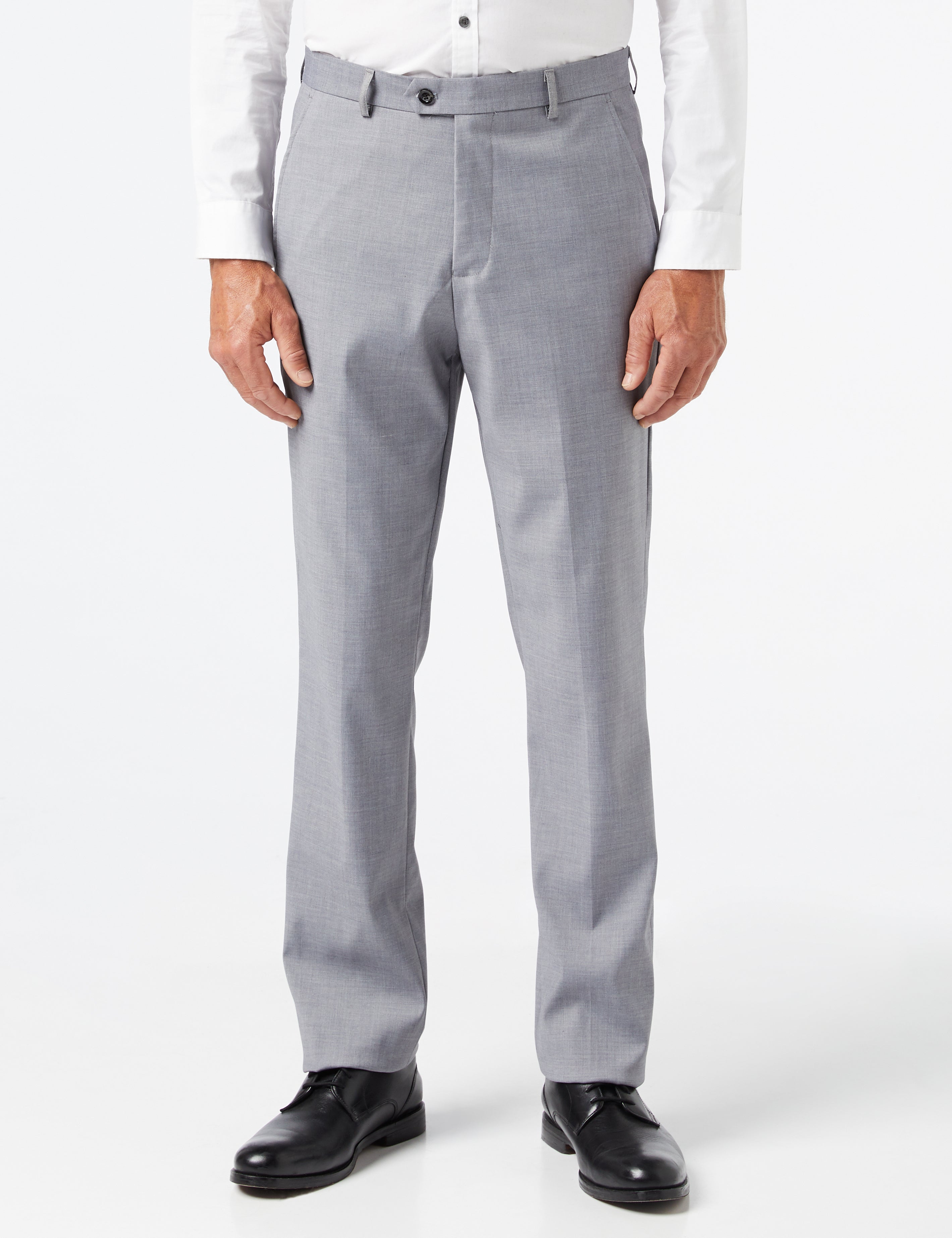 GRAHAM - GREY PLAIN TROUSERS